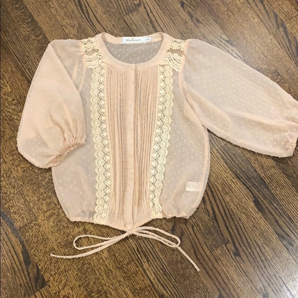 Pale Pink Tbags Top